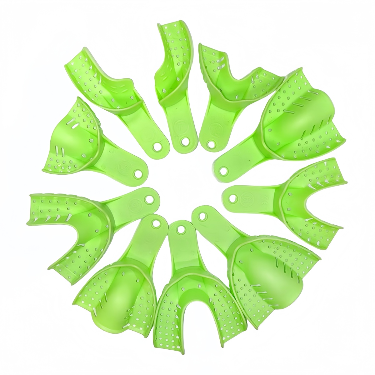 Teeth Whitening Trays - 10 adet/takım Otoklavlanabilir Diş Plastik Ölçü